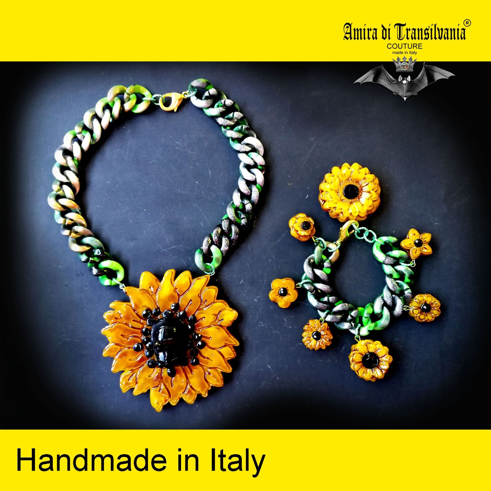 Woman Necklace Jewelry Sun Flower Brutalist Modernist Sunflower Bracelet Pendant