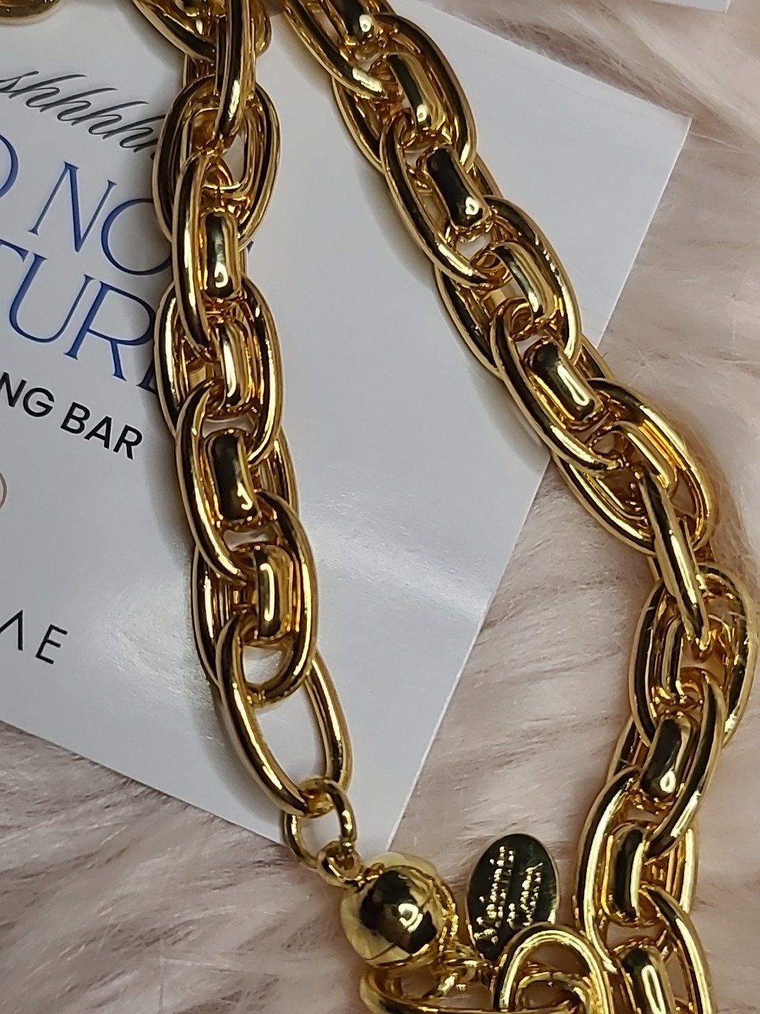 Necklace designer Bar Gold Chain Alexa Rae Fantasy Island Melania Clara 16″ BIG