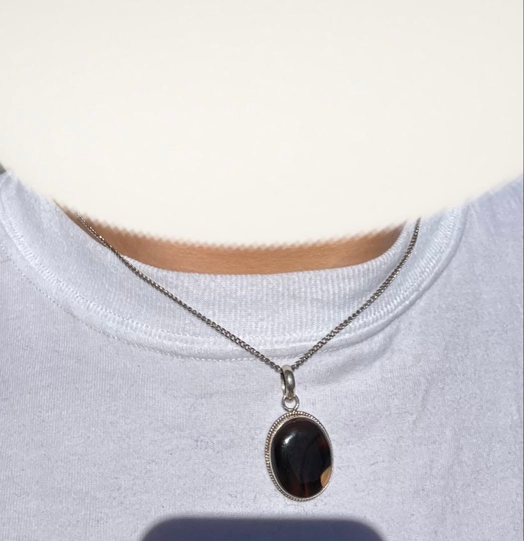 Vintage 925 Stone Power Stone Necklace