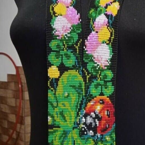 Handmade Necklace Seed Bead Boho American Style Nativ Beaded Multi Strand