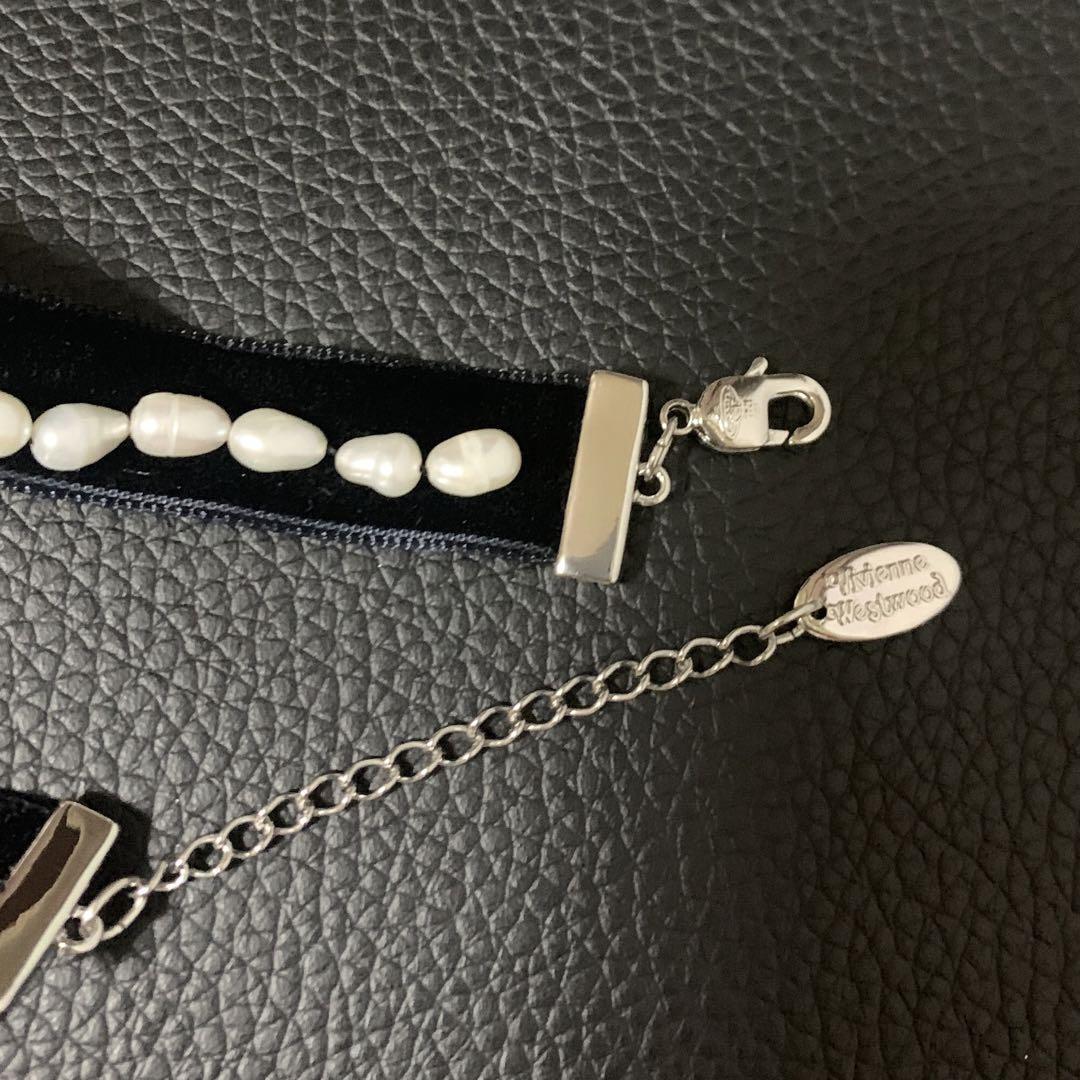 Vivienne Westwood Necklace ALEKSA Orb Logo Pearl Choker IN BOX [EJ366