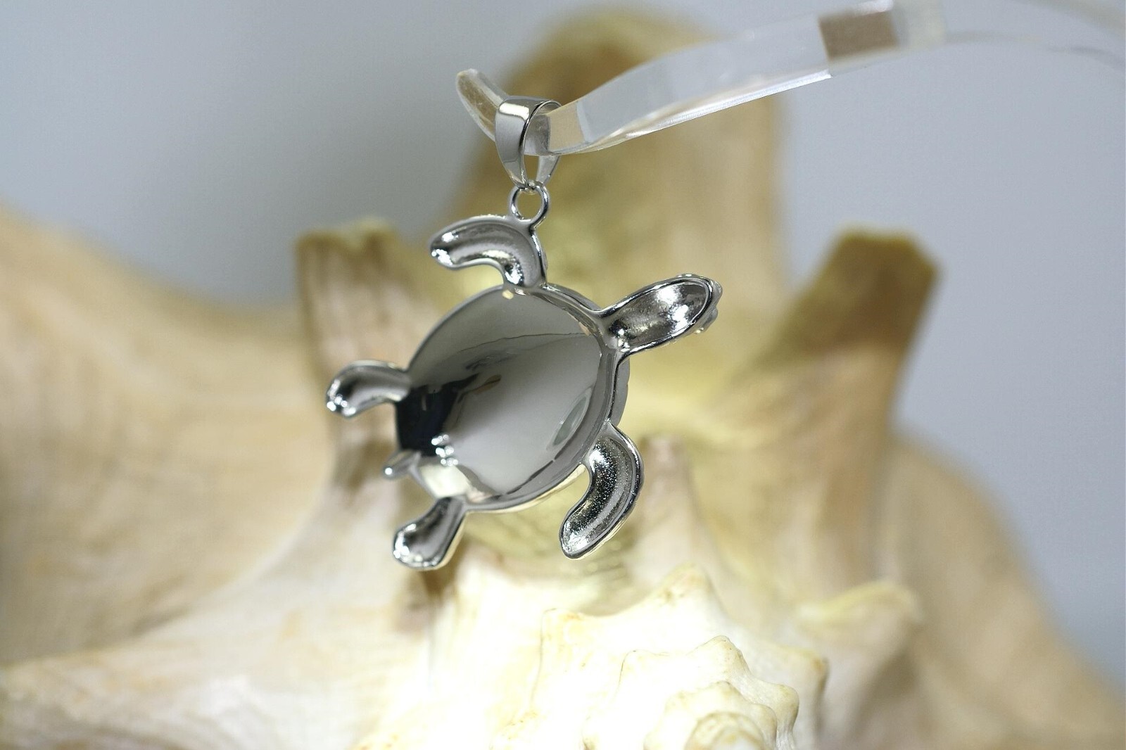 26MM RHODIUM 925 STER SILVER INLAID BLUE OPAL TEXTURED HAWAIIAN TURTLE PENDANT