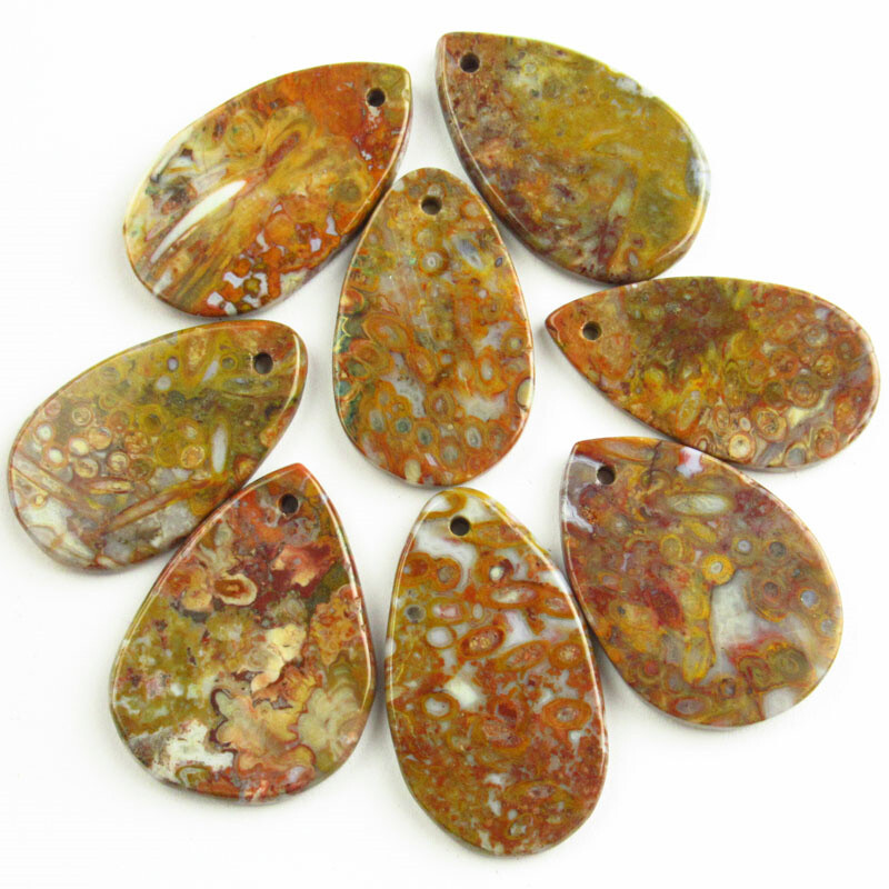 8Pcs 33x19x3mm/34x25x3mm Natural Pietersite Teardrop Pendant Bead B39849
