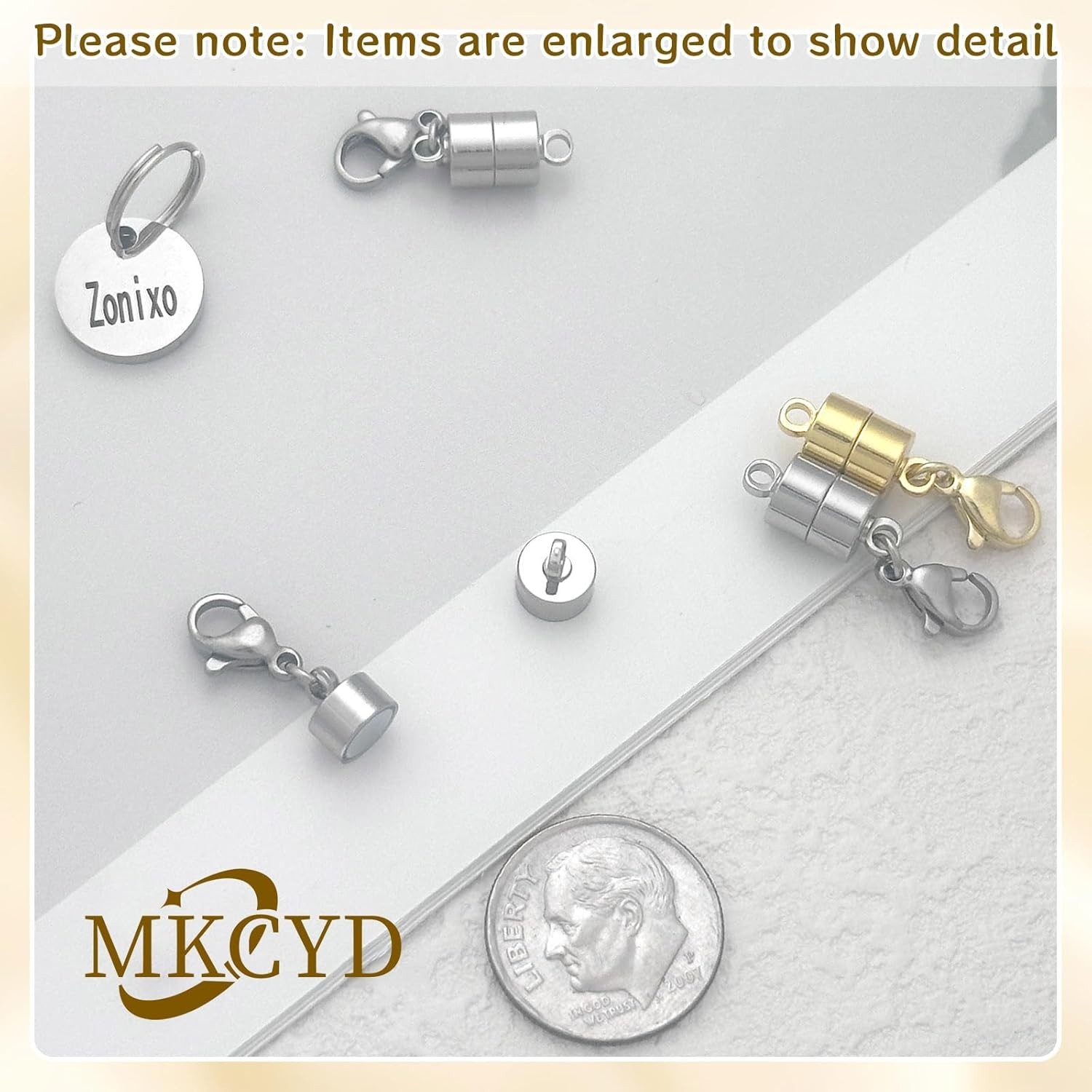 Versatile 14K Gold & Silver Magnetic Clasps for Necklaces & Bracelets – 12PCS
