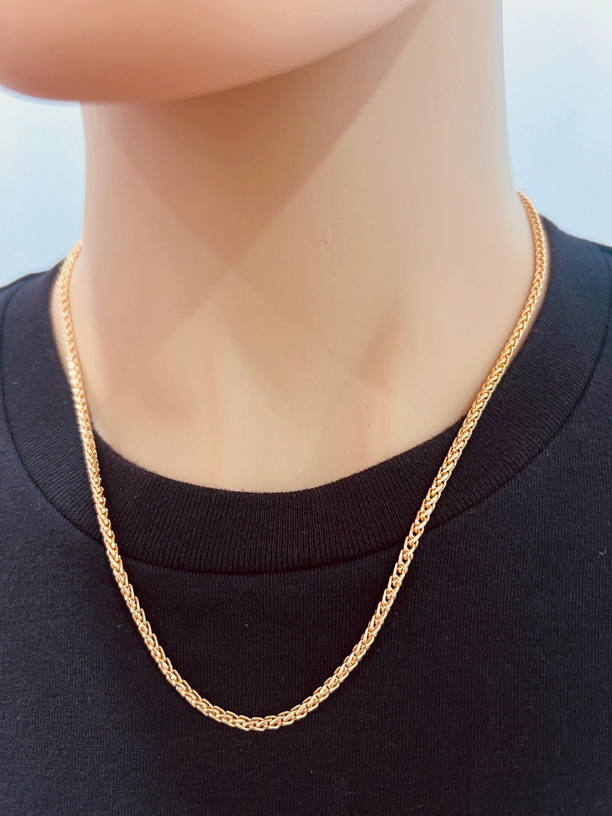 Gold Filled 2.5mm Spiga Chain | Twisted Rope Gold Necklace