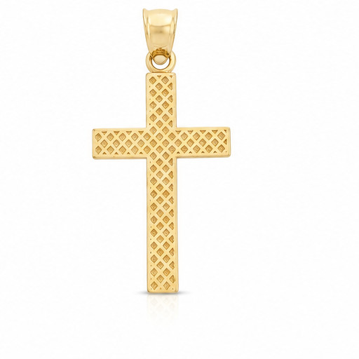 14K YELLOW GOLD ORNATE CROSS PENDANT REAL GOLD LUXURY RELIGIOUS CHARM NEW