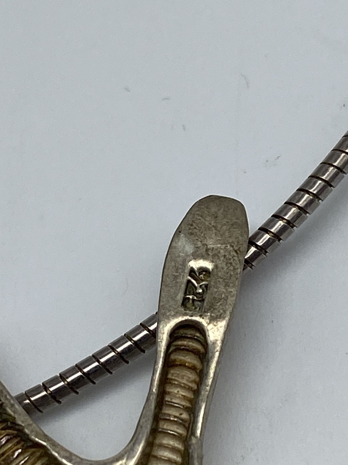 Sterling Silver Sarfish Pendant Snake Chain Necklace 16.6g