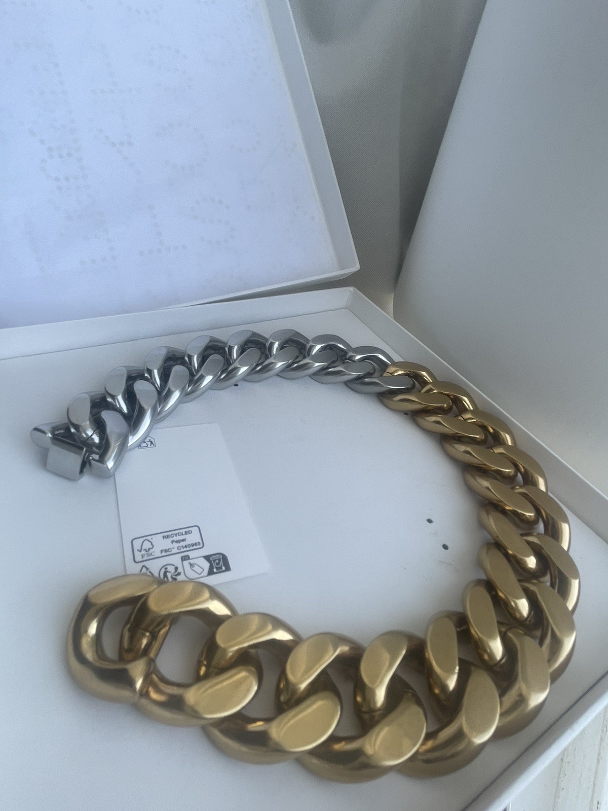 Stella Mccartney x H&M two tone necklace Gold & Silver colour BNWT