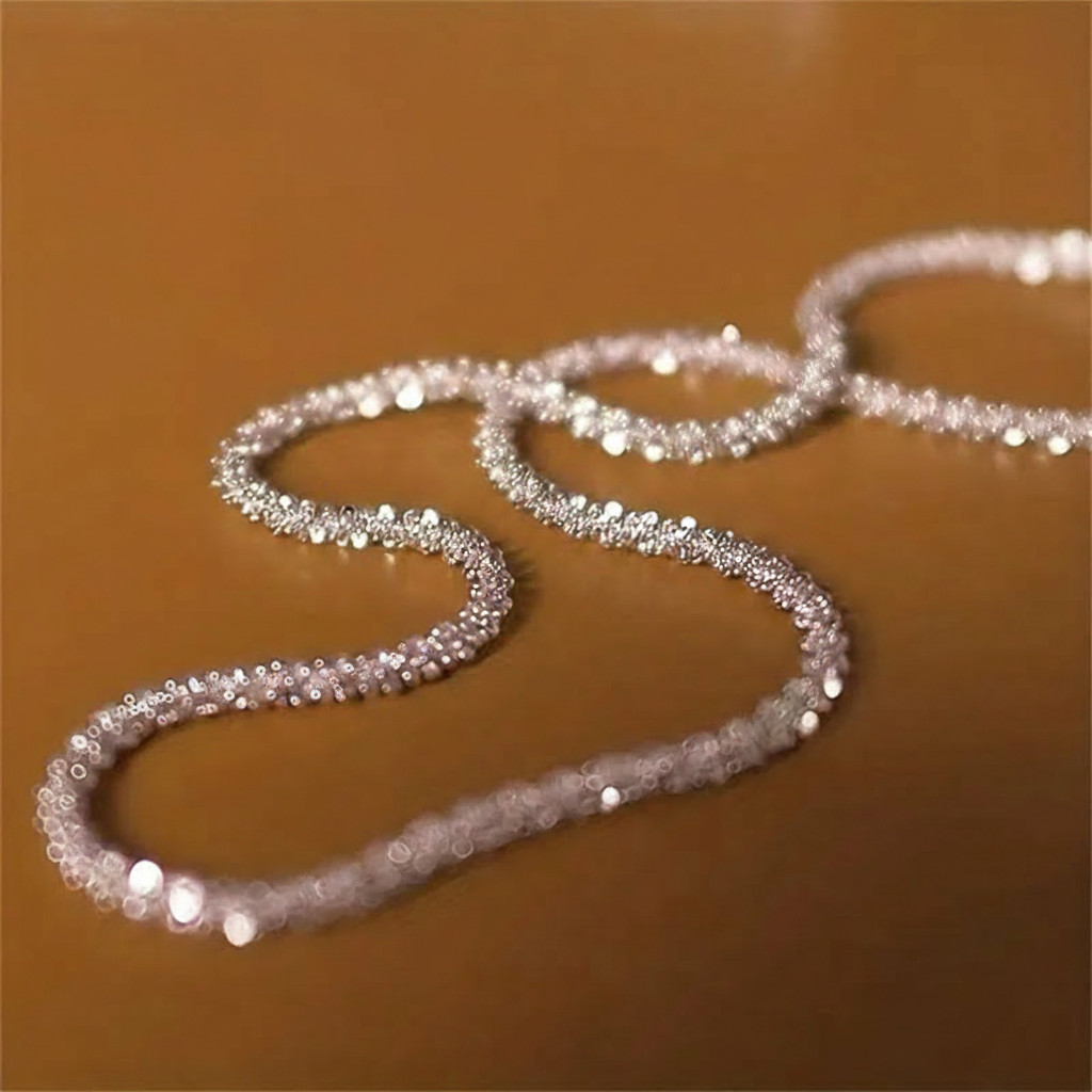 Collar Plata 925 40-75cm Brillante Elegante Regalo Aniversario Mujer Pareja