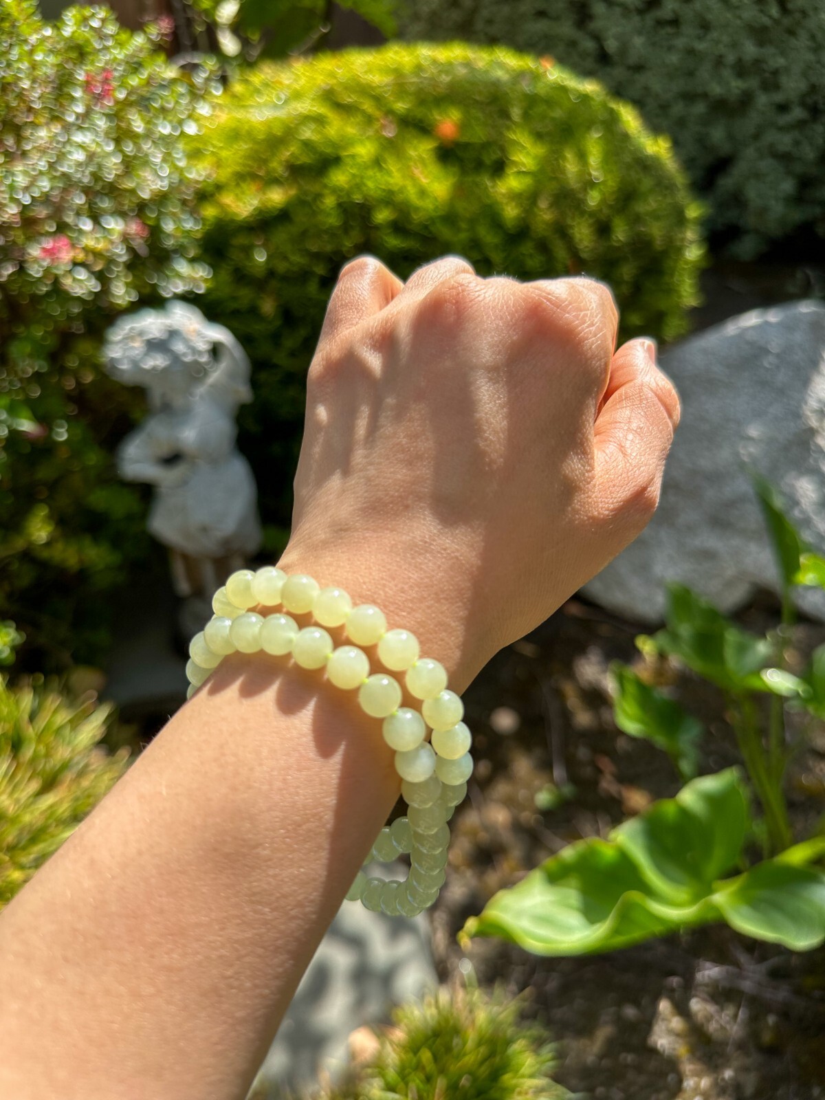 7mm High Grade Oily Yellow Nephrite Necklace｜高级若羌黄口和田玉项链