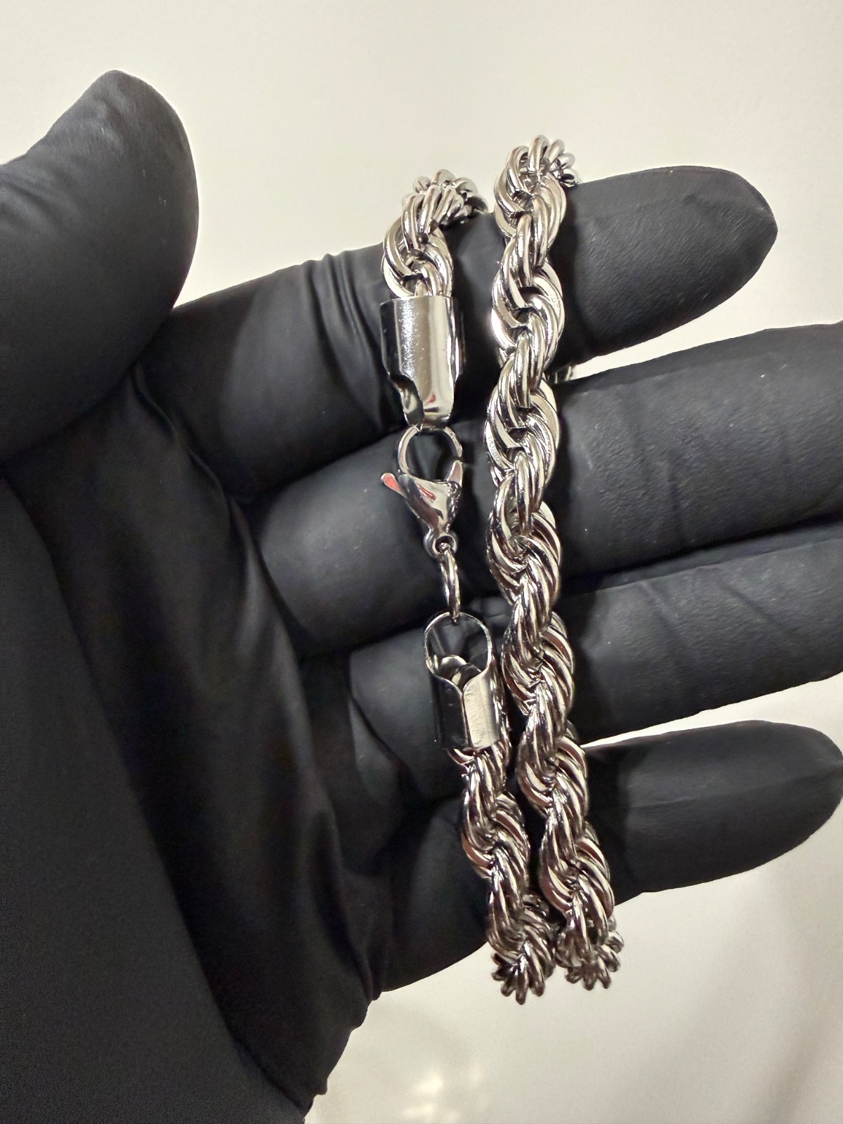 rope chain silver filled 18 inch 7.5mm lobster clasp the big boy