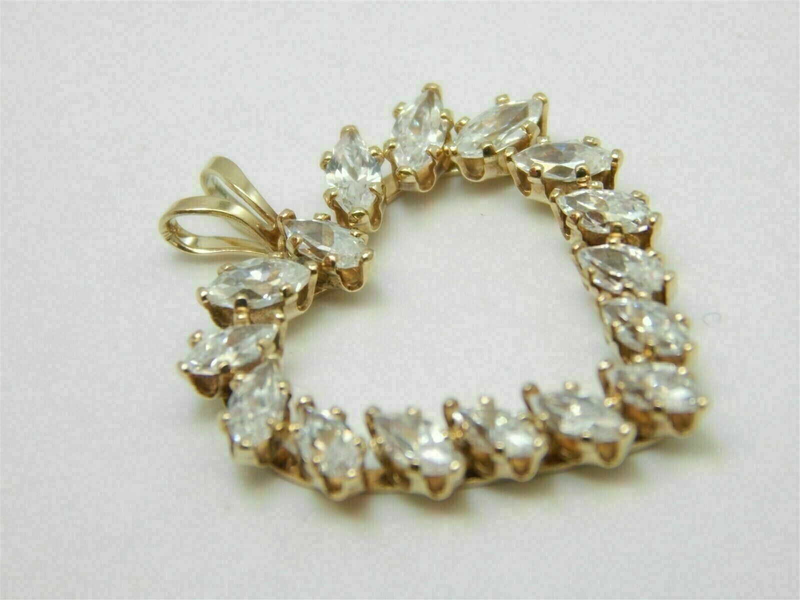 2.00 Ct Marquise Cut Diamond Pendant With Free Chain 14K Yellow Gold Finish