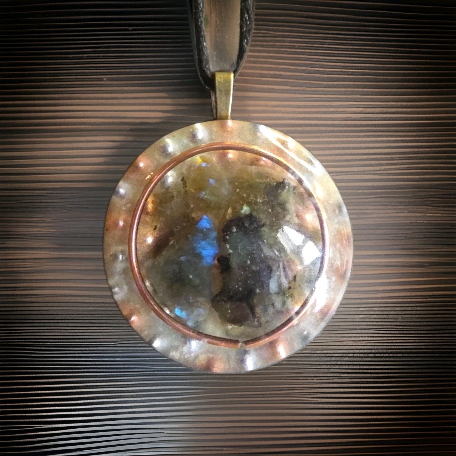 Labradorite Orgonite Orgone Energy Pendant Necklace Spiritual Intuition Psychic
