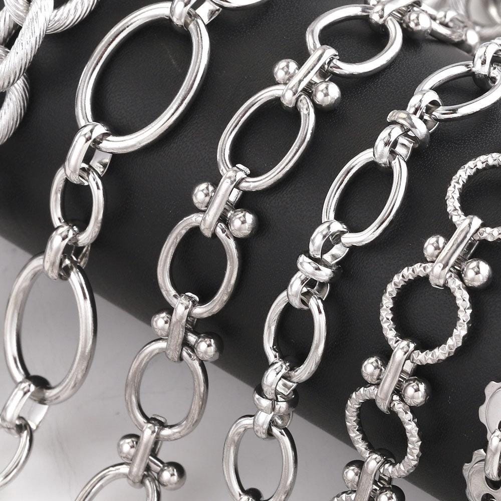 1Foot 10mm Width Stainless Steel Heavy Chunk Chain for bracelet Necklace SSF29