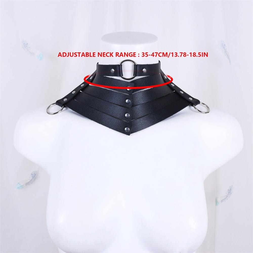 Black Gothic Punk Leather Choker Necklace Rivet Collar Beautiful Jewelry Gift