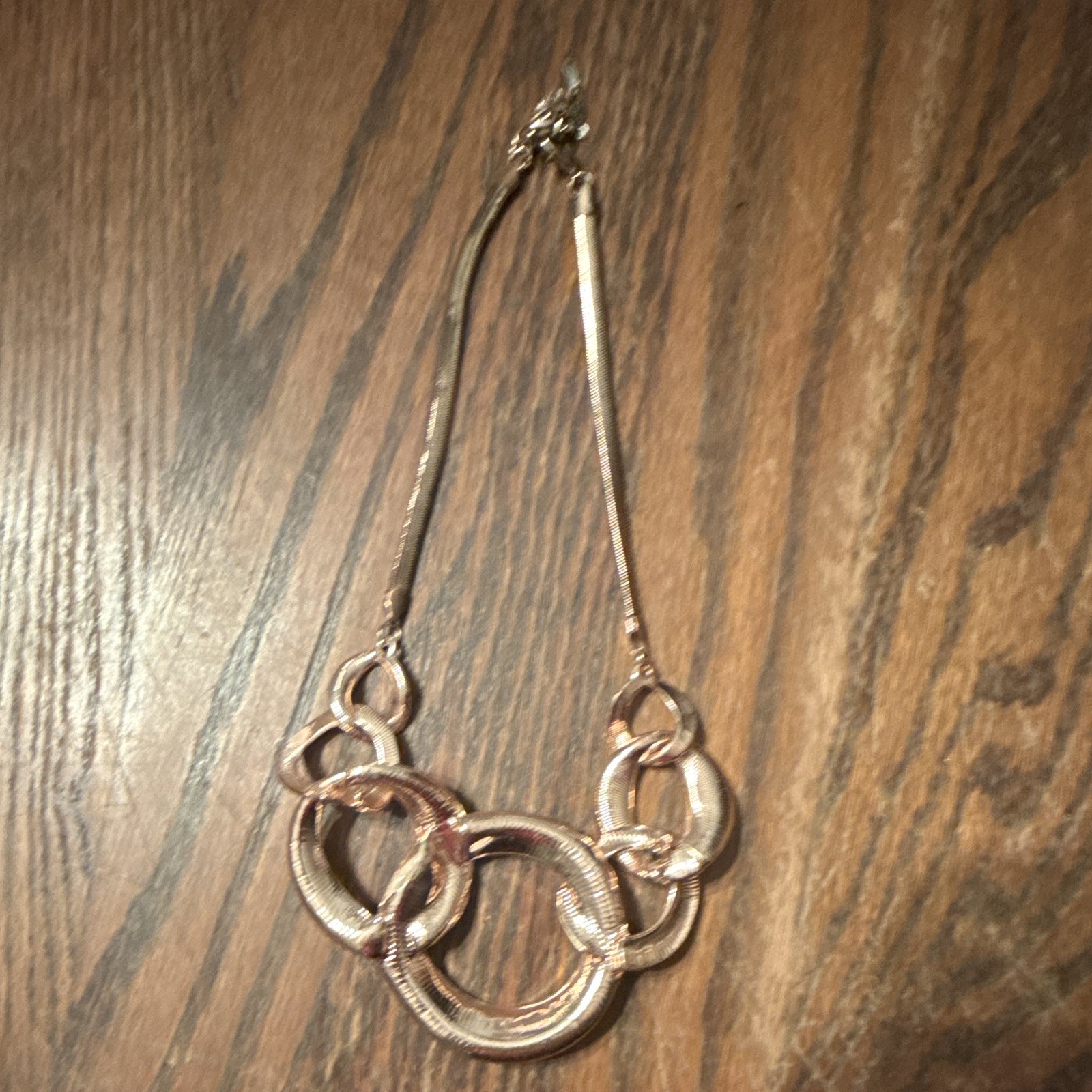 Silver Snake Chain Necklace Round Pendant Adjustable Lobster Clasp Metal