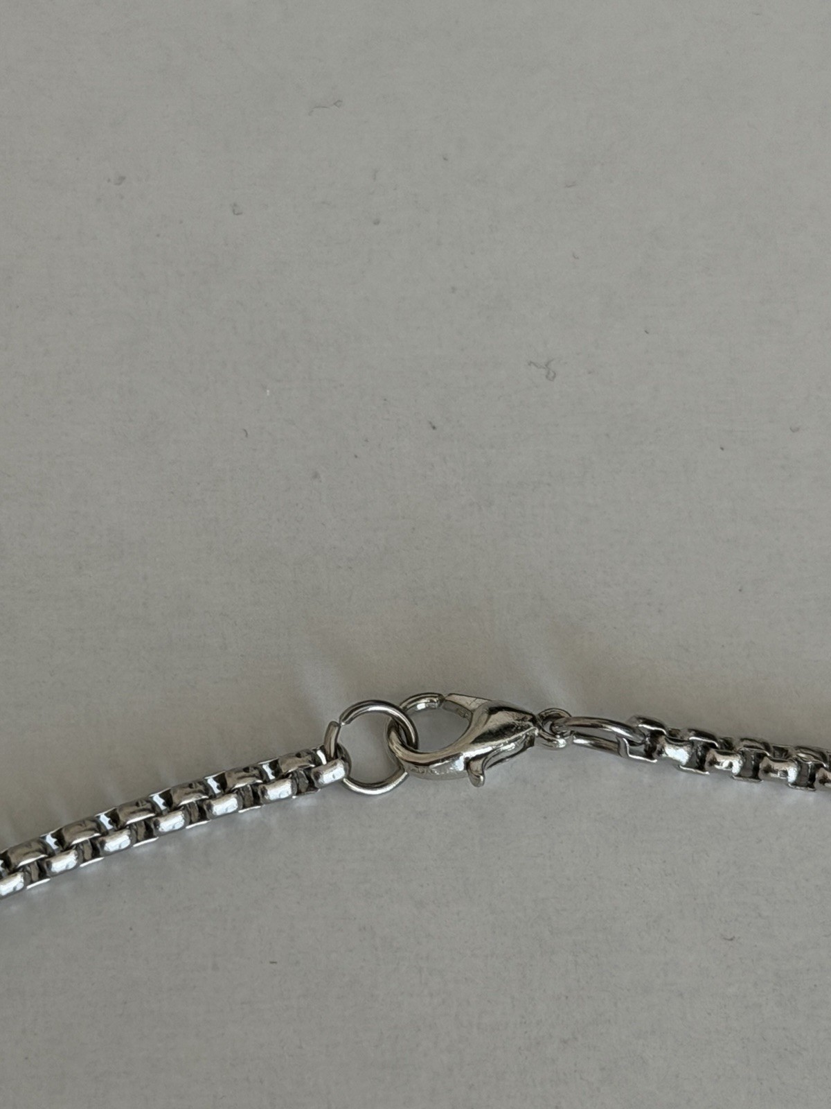 Silver Tone Box Chain Necklace – Stainless Steel Geometric Link Venetian Chain