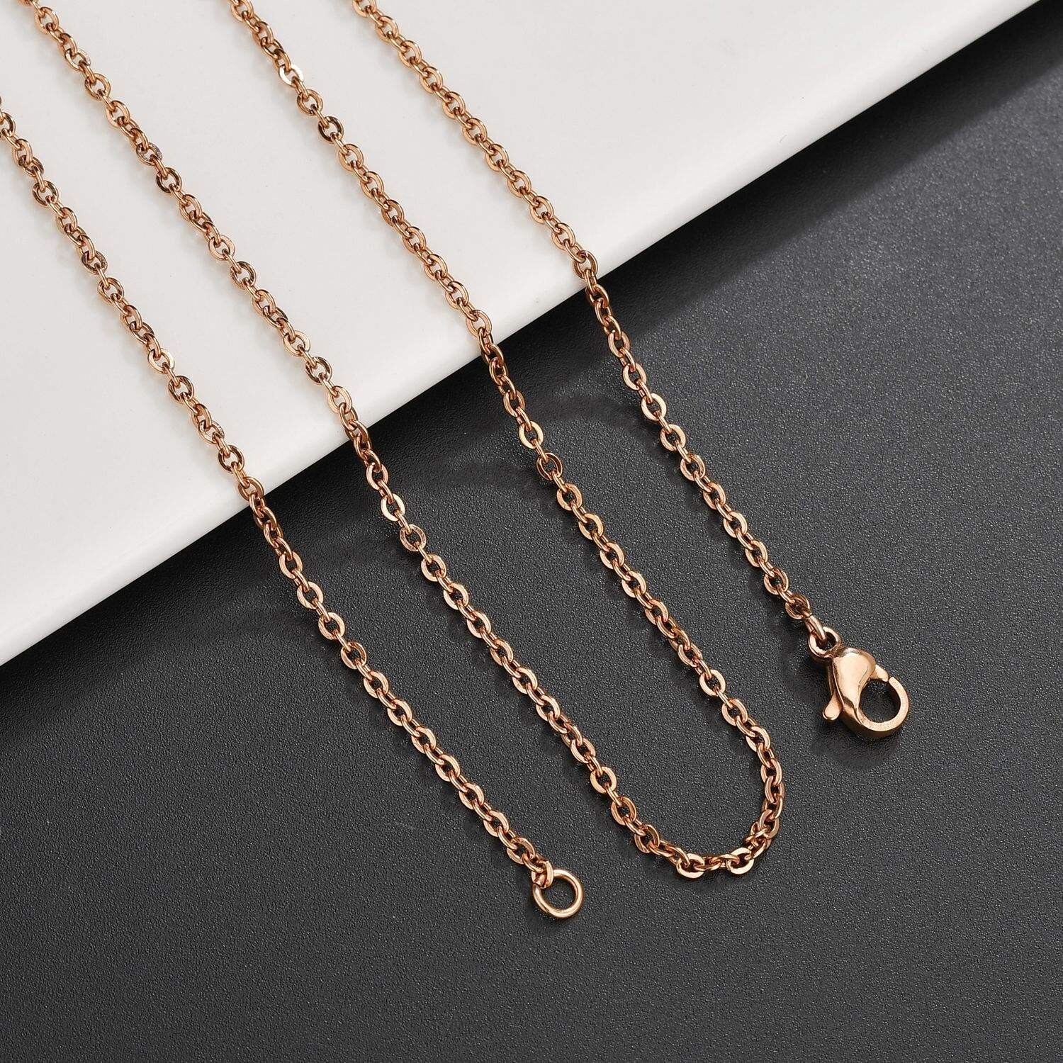 Sterling Silver Trace Chain Women Necklace | 16″/18″/20″/22″/24″/26″/28″/30″