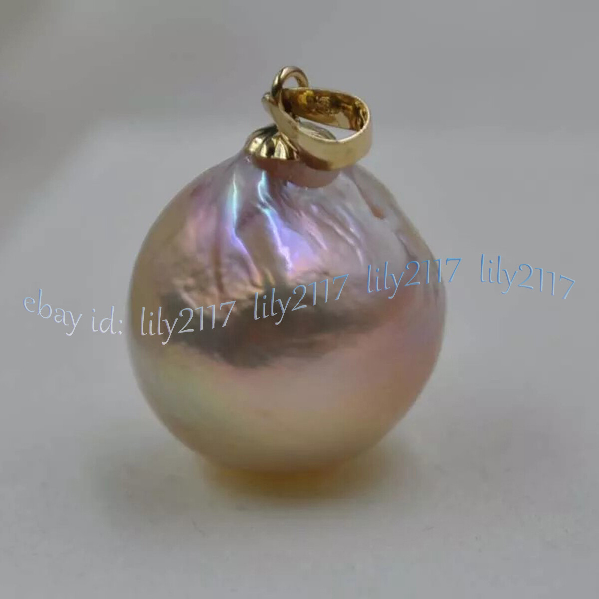 13-15mm Genuine Natural Rainbow Multicolor Baroque Keshi Pearl Pendant Necklace
