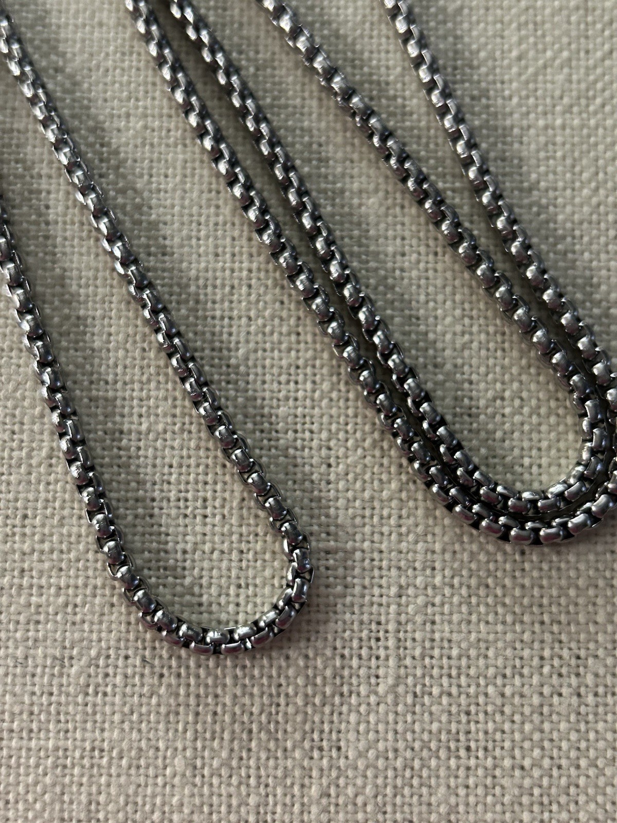 Authentic Origami Owl “HTF” Silver 26″ 3MM Cube Chain “New in Package”