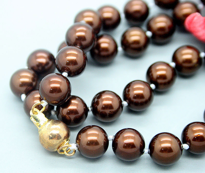16″ 18″ 25″36″ Women’s 8mm South Sea Shell Pearl Smooth Round Beads Necklace AAA