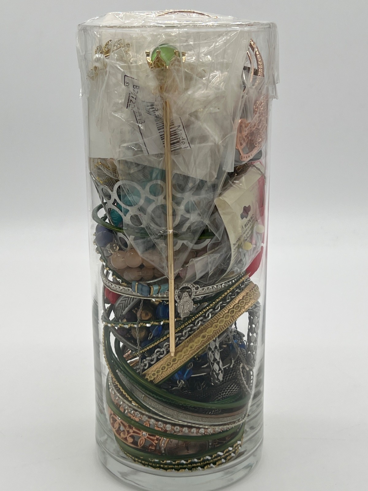 Assorted Jewelry Gift Set In Love-Themed Glass Vase