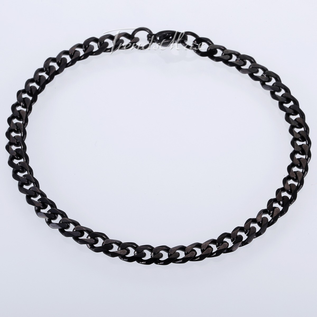 3/5/7/9/11mm Cuban Curb Mens Necklace Black Stainless Steel Link Chain 18″-30″