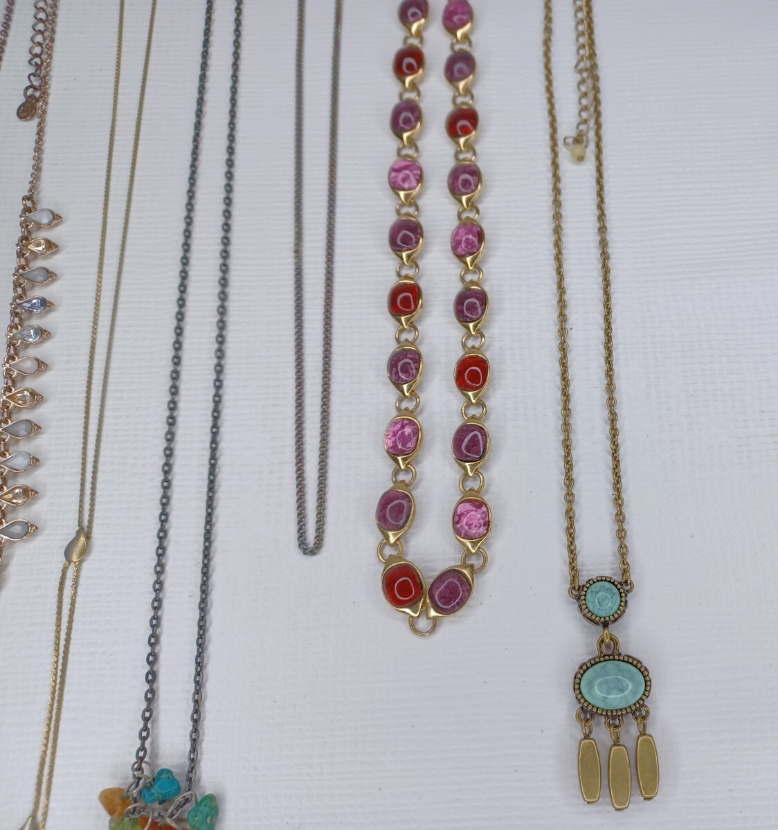 Necklace Lot Of 12 Necklaces Various Lengths Multicolor