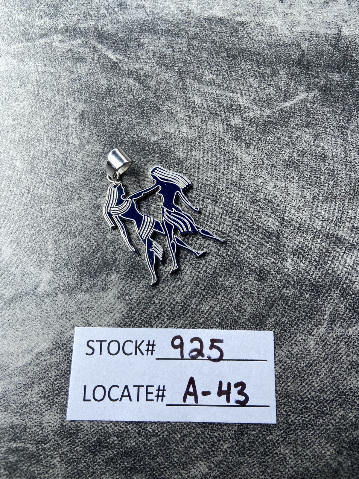 Amazon/tribe Relationship Female/Male Stainless Steel 1-1/2”x 1-3/4” Pendant.