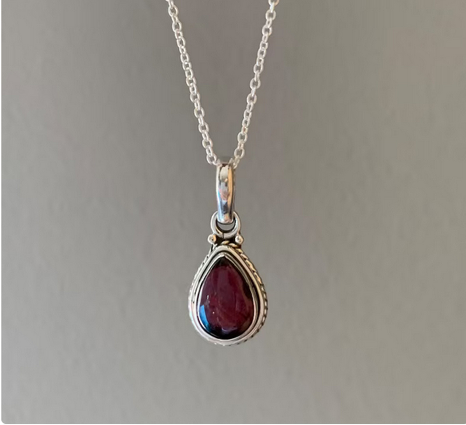 Garnet Handmade Designer Pendant 925 Sterling Silver jewelry Gift For Her