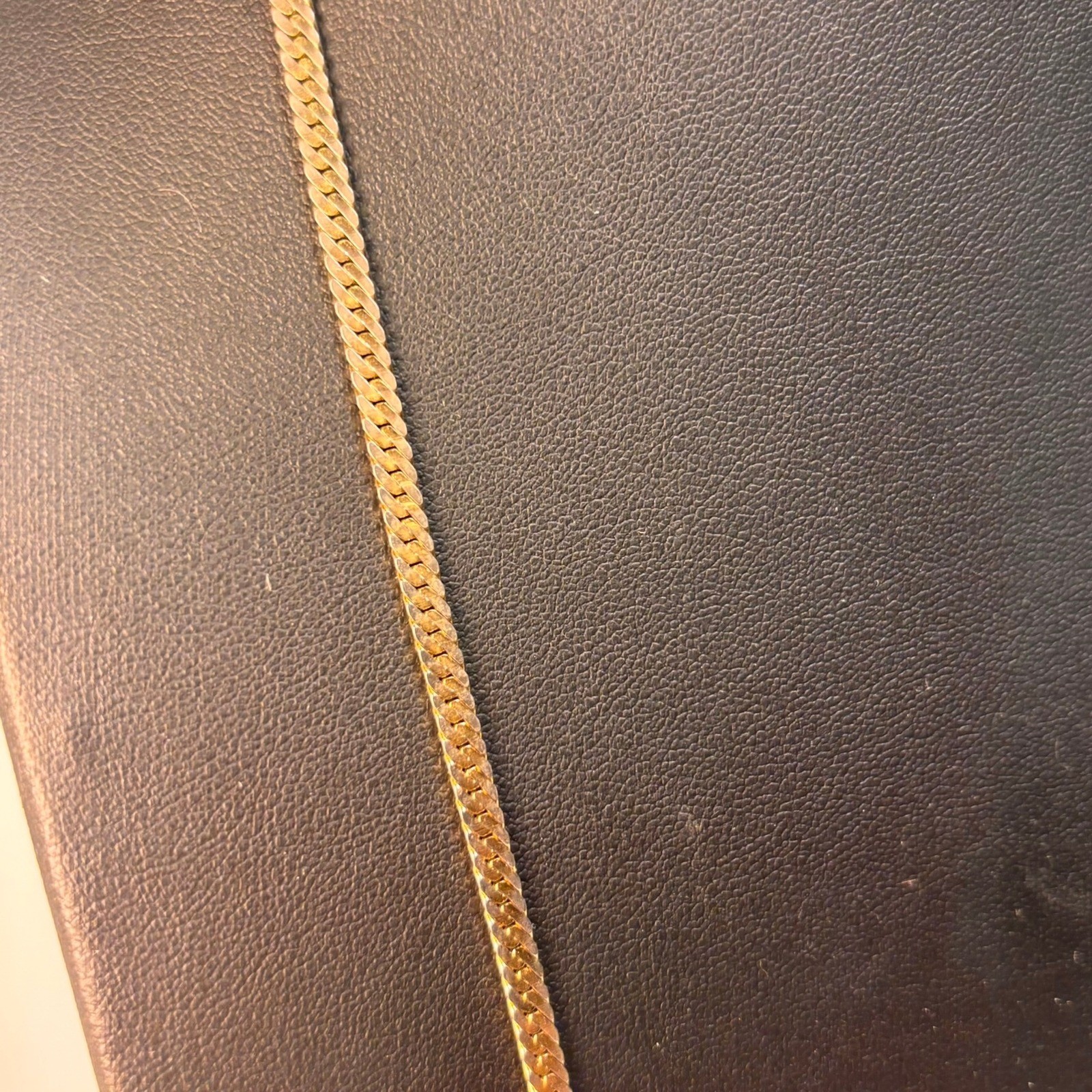 Monet Necklace Gold Flat Curb Link Chain Minimalist 90s Boho Chic Statement