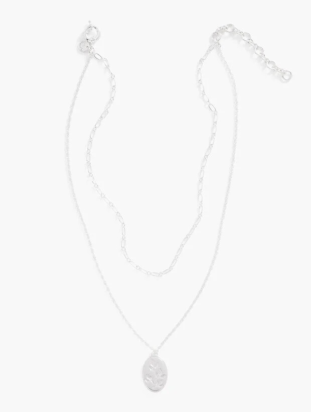 NWT TALBOTS COFFEE TO COCKTAILS NECKLACE SHINY SILVER NECKLACE SRP$$59.50