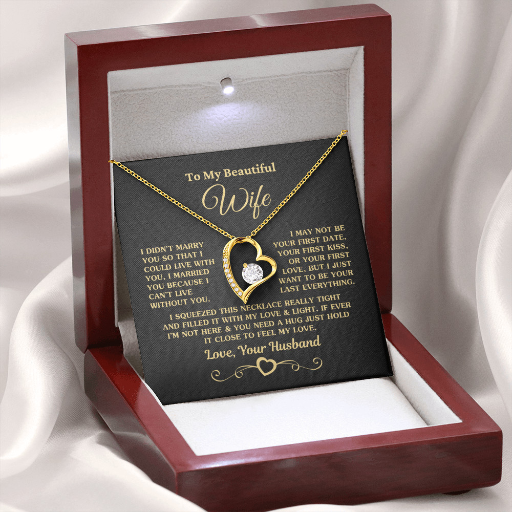 To My Wife Necklace From Husband, Gift For Her, Necklace For Wife Anniversary