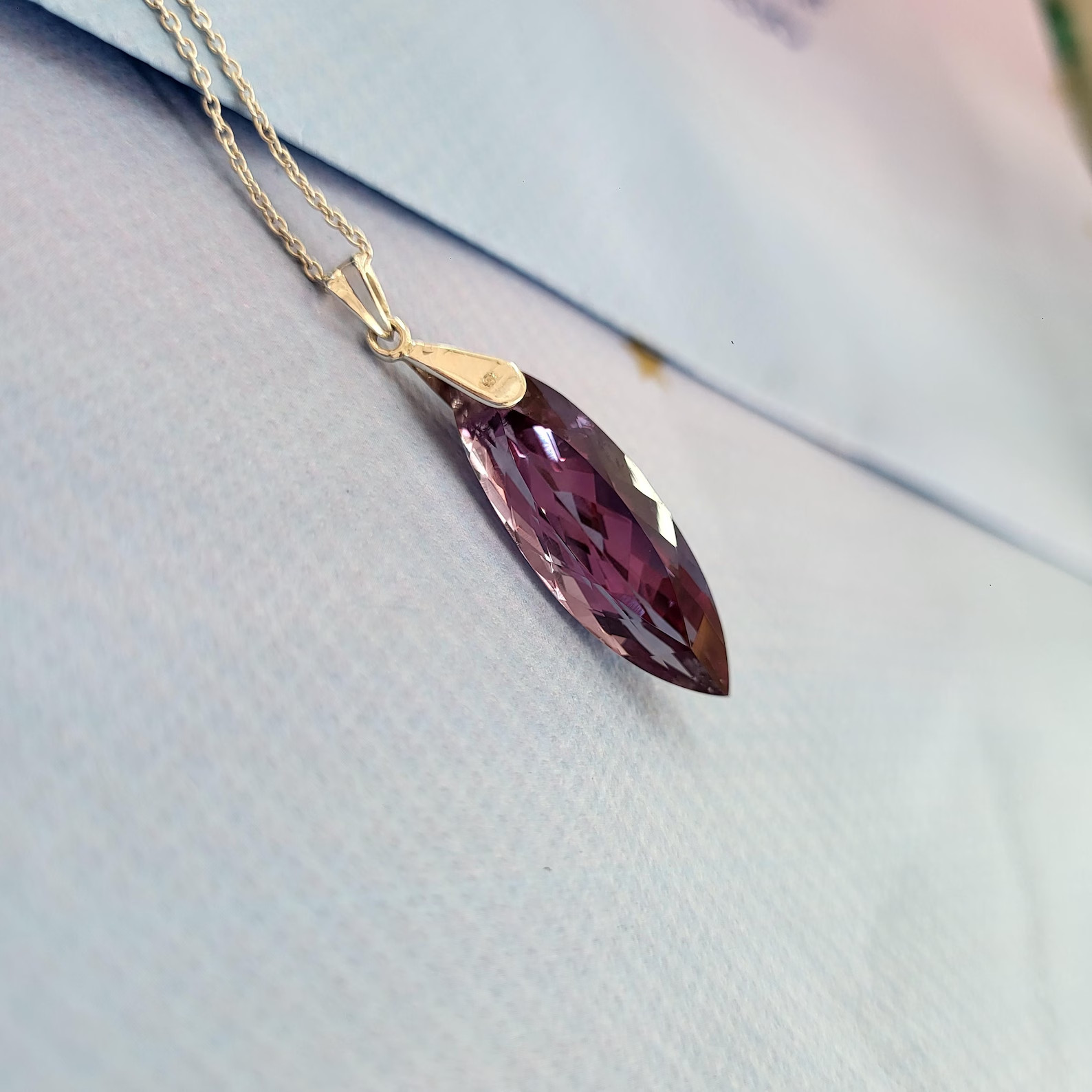 Natural 23.40 CT Color Change Alexandrite Certified Gemstone Pendant 925 Silver