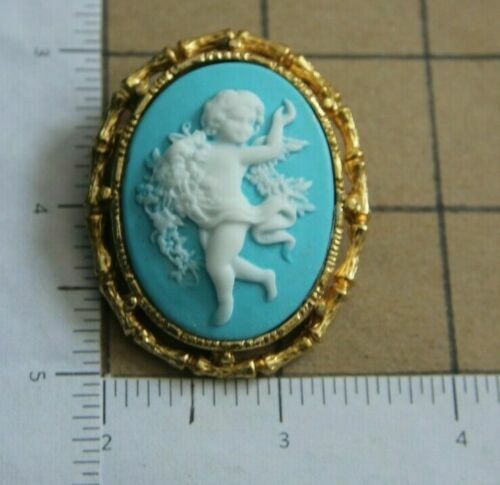 Handcrafted Gothic Victorian Vintage Cameo Necklace Pendant or Brooch Jewelry
