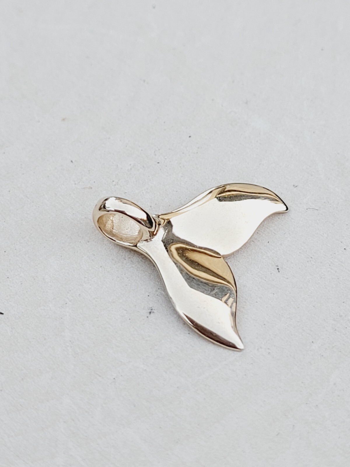 Bronze Whale Tail Pendant 15mm X 15mm Whale Tail Charm