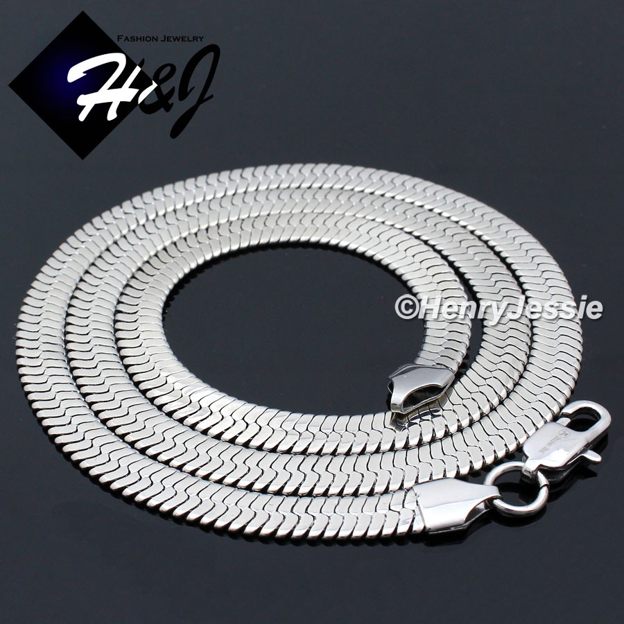 20″MEN’s Stainless Steel 6mm Silver Herringbone Chain Necklace*N159