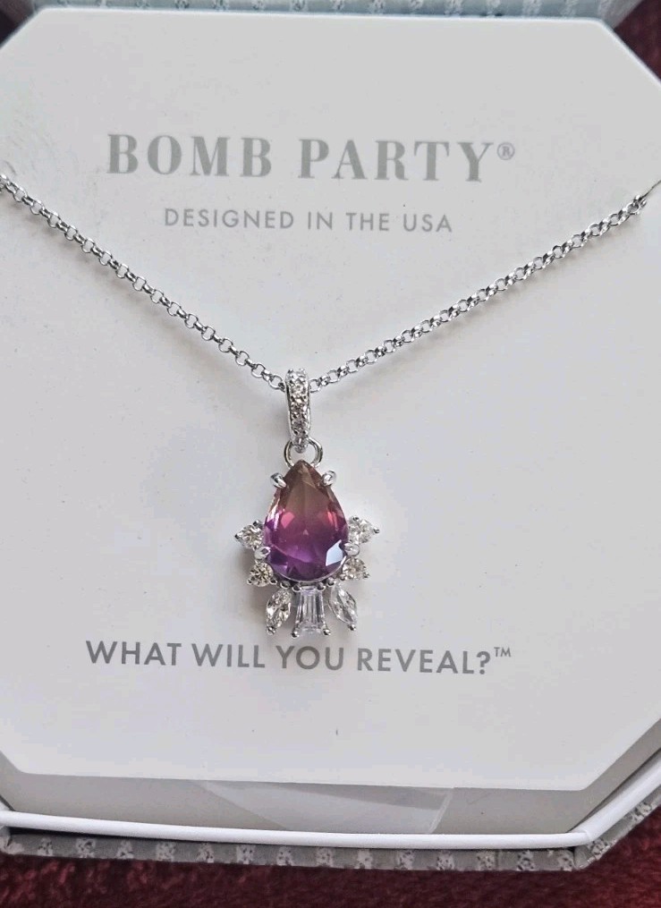 BP NECKLACE The Sterling Club RBP3708 Purple Green Bi Color Tourmaline On…