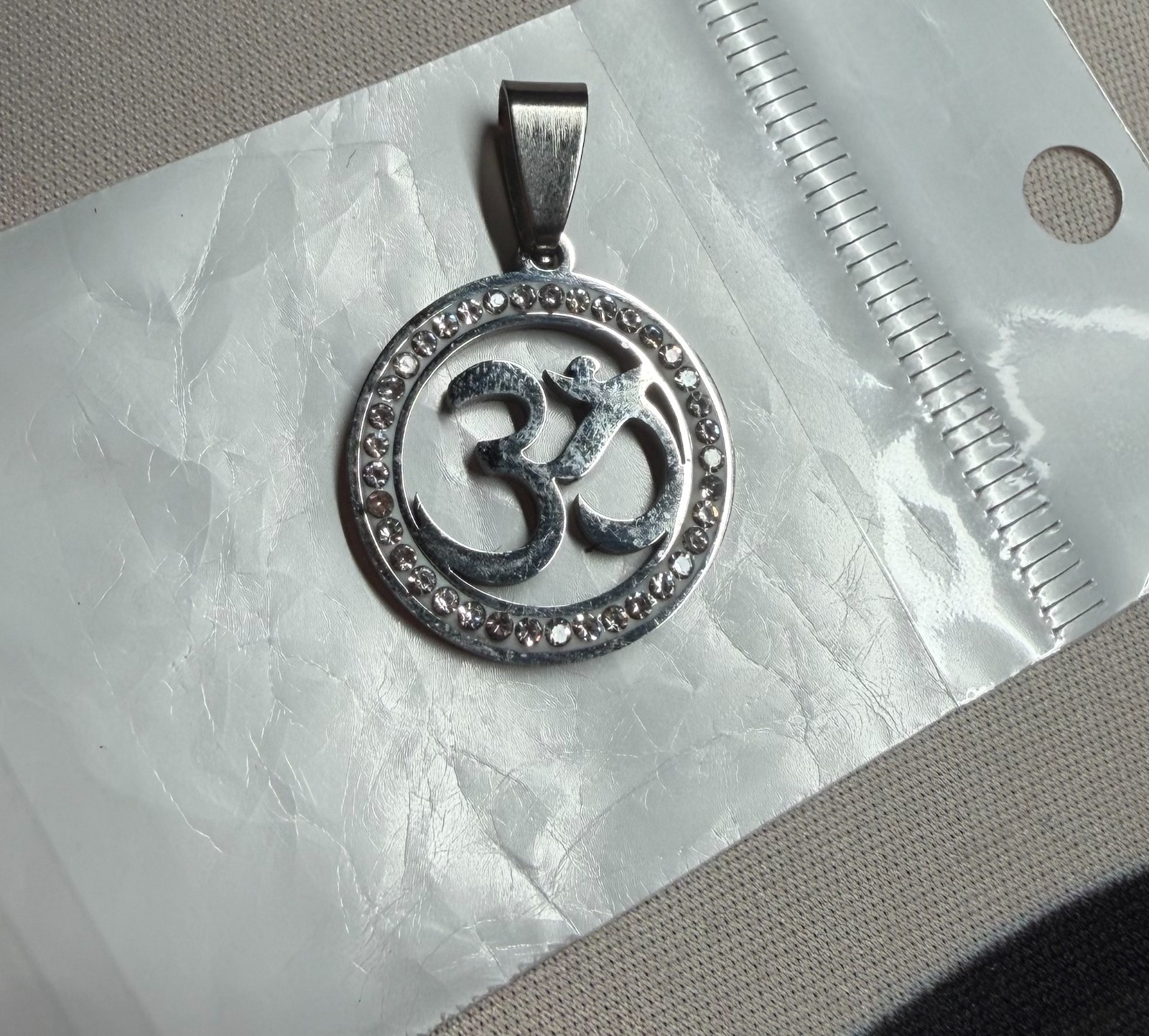 NEW OM Sign Pendant, Silver Pendant, OM Pendant ONLY