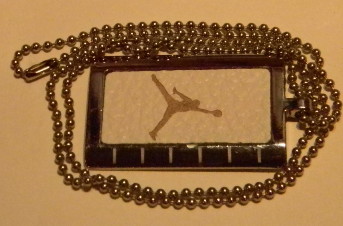 Nike AF-1 Air Jordan Authentic Hang Tag Pendant Necklace Michael Jumping