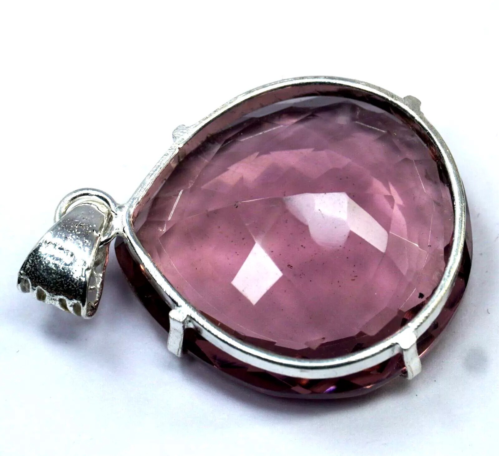 Alexandrite 75.00 Ct Natural Color Changing Pear Cut 925 Silver Pendant Gemstone