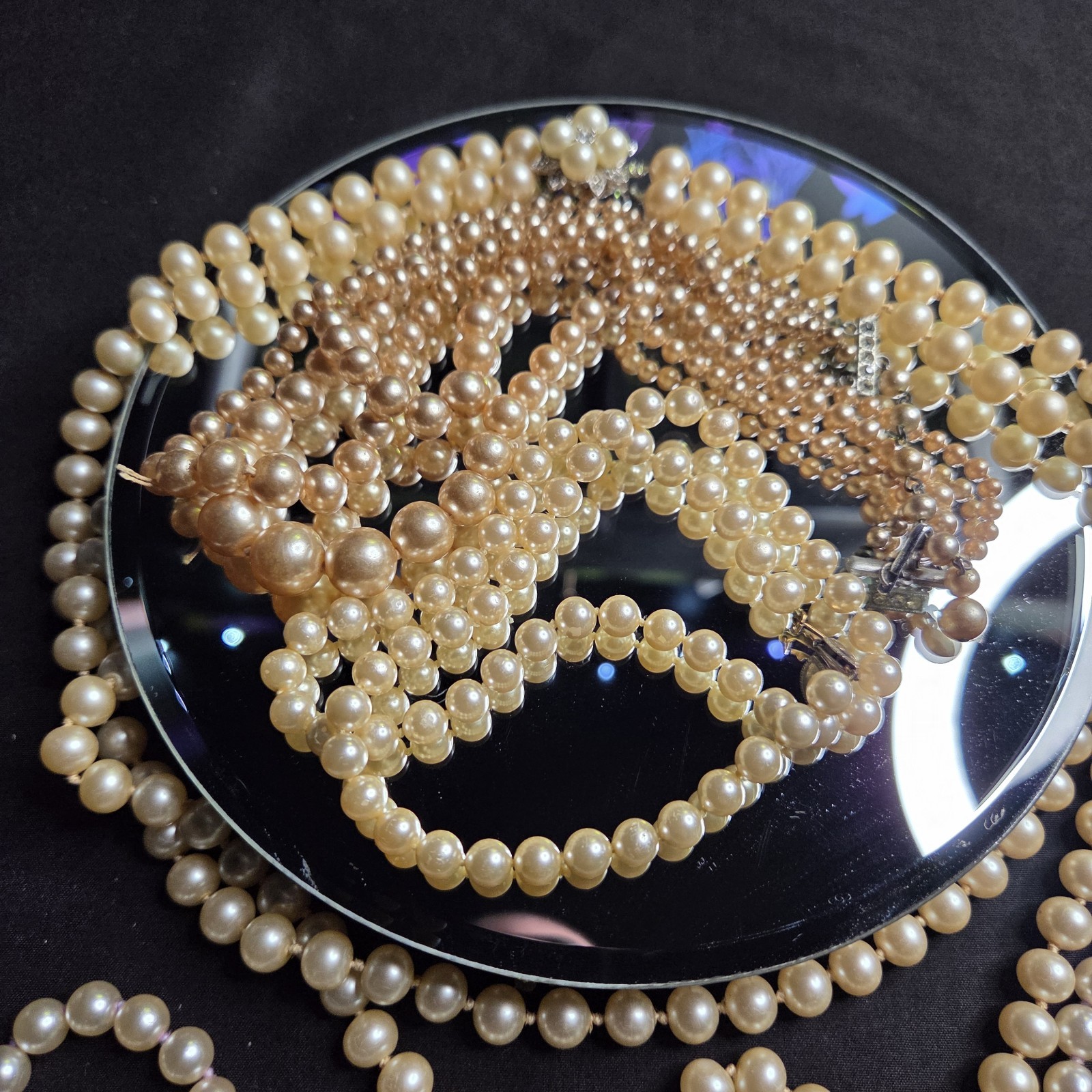 4pcs Cultured Pearl Necklace Lot Various Styles Over 250g