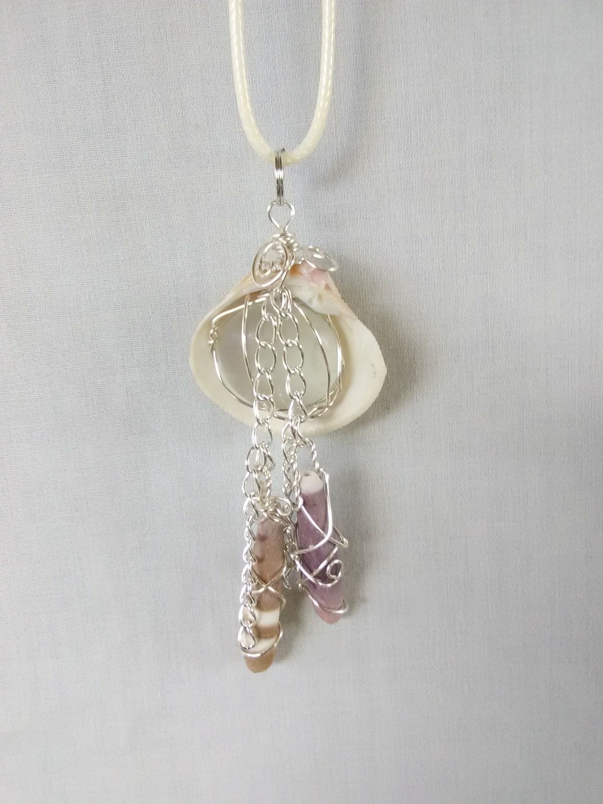 Clam Seashell Pendant Necklace 19″ Boho Women’s Jewelry US Seller Gift