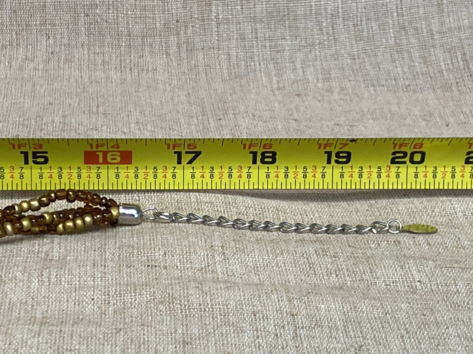 CYNTHIA GALE Turquoise Chip Multi-Strand Choker w/ Tortoise-Look Pendant 16–20in