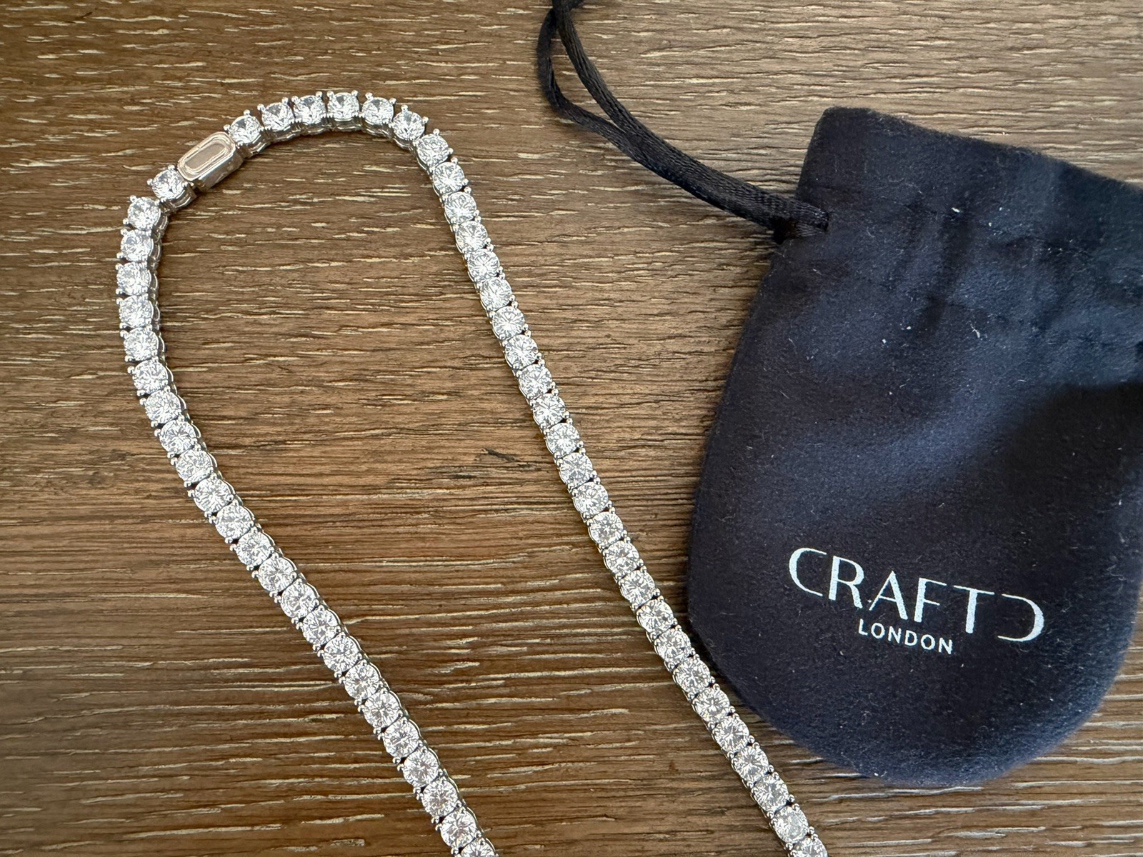 New-CraftD tennis chain necklace 20inch cubic bling-5mm