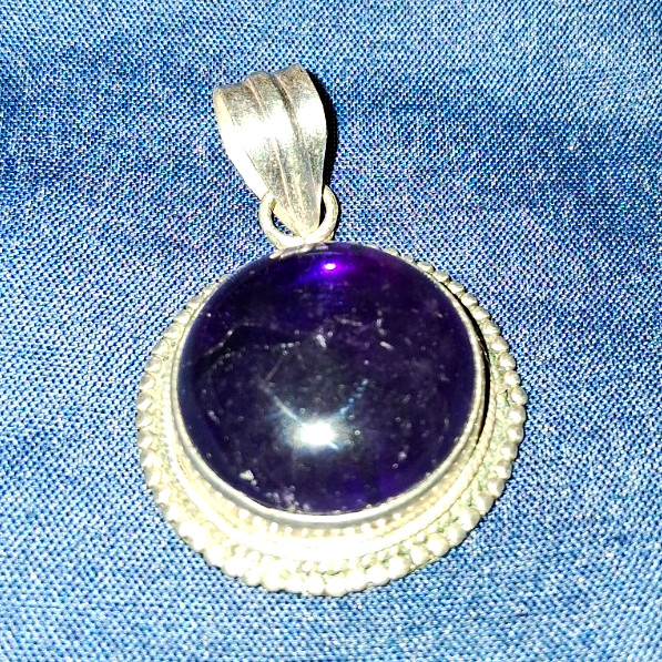 This Is A New Yet Antique Sterling Silver Setting With African Amethyst Stone.