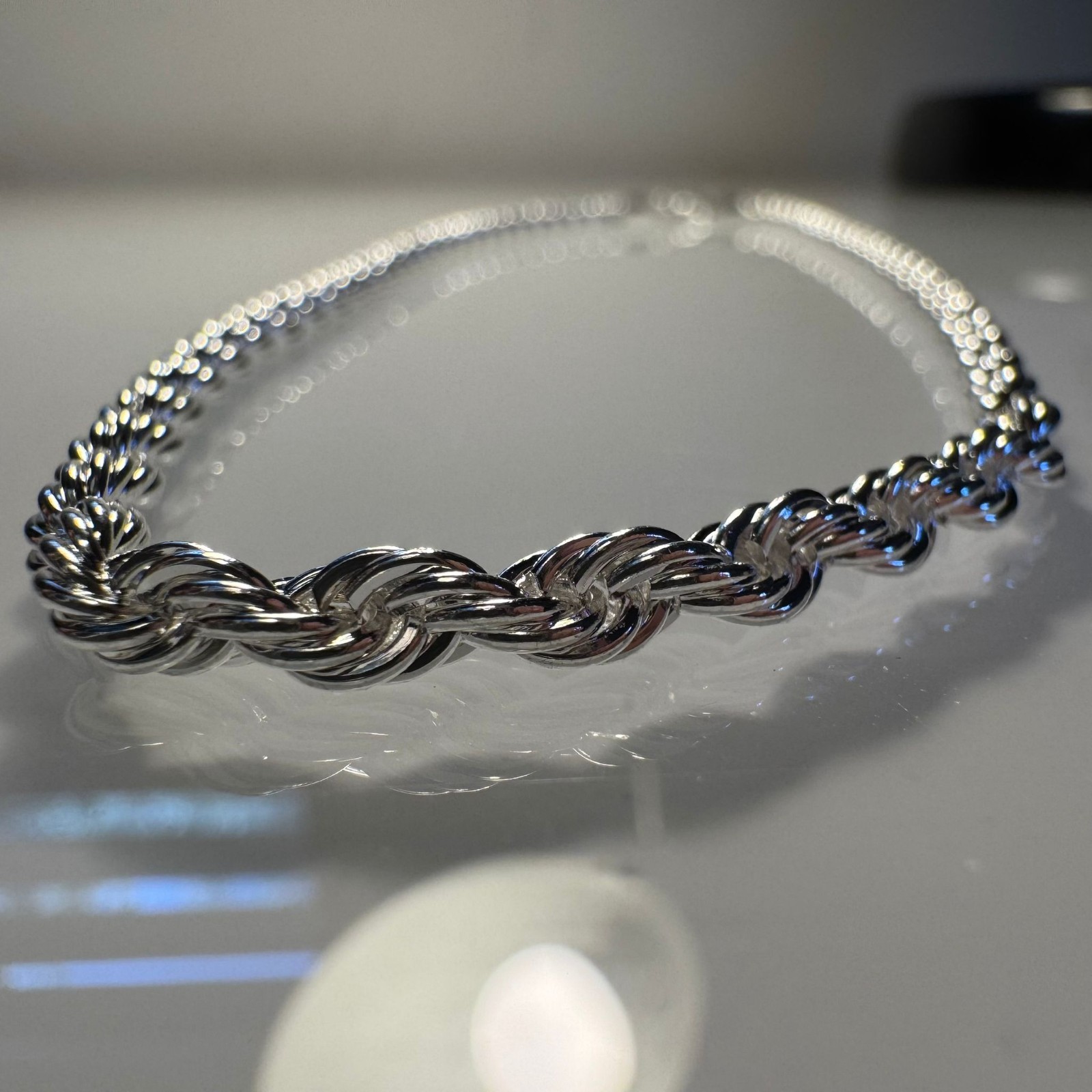 925 Sterling Silver Italian Rope Chain Necklace Twisted Link Men Women New