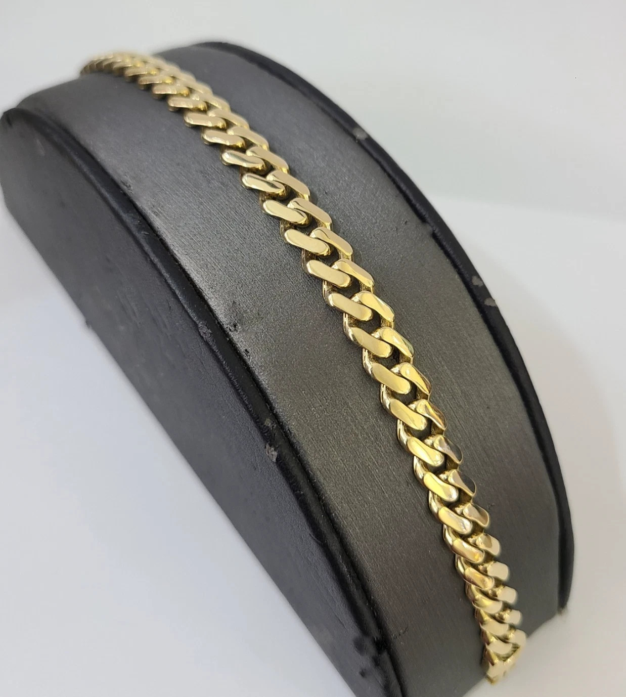 10k Yellow Gold Royal Monaco Chain 8mm Necklace Bracelet Set Real Men Women