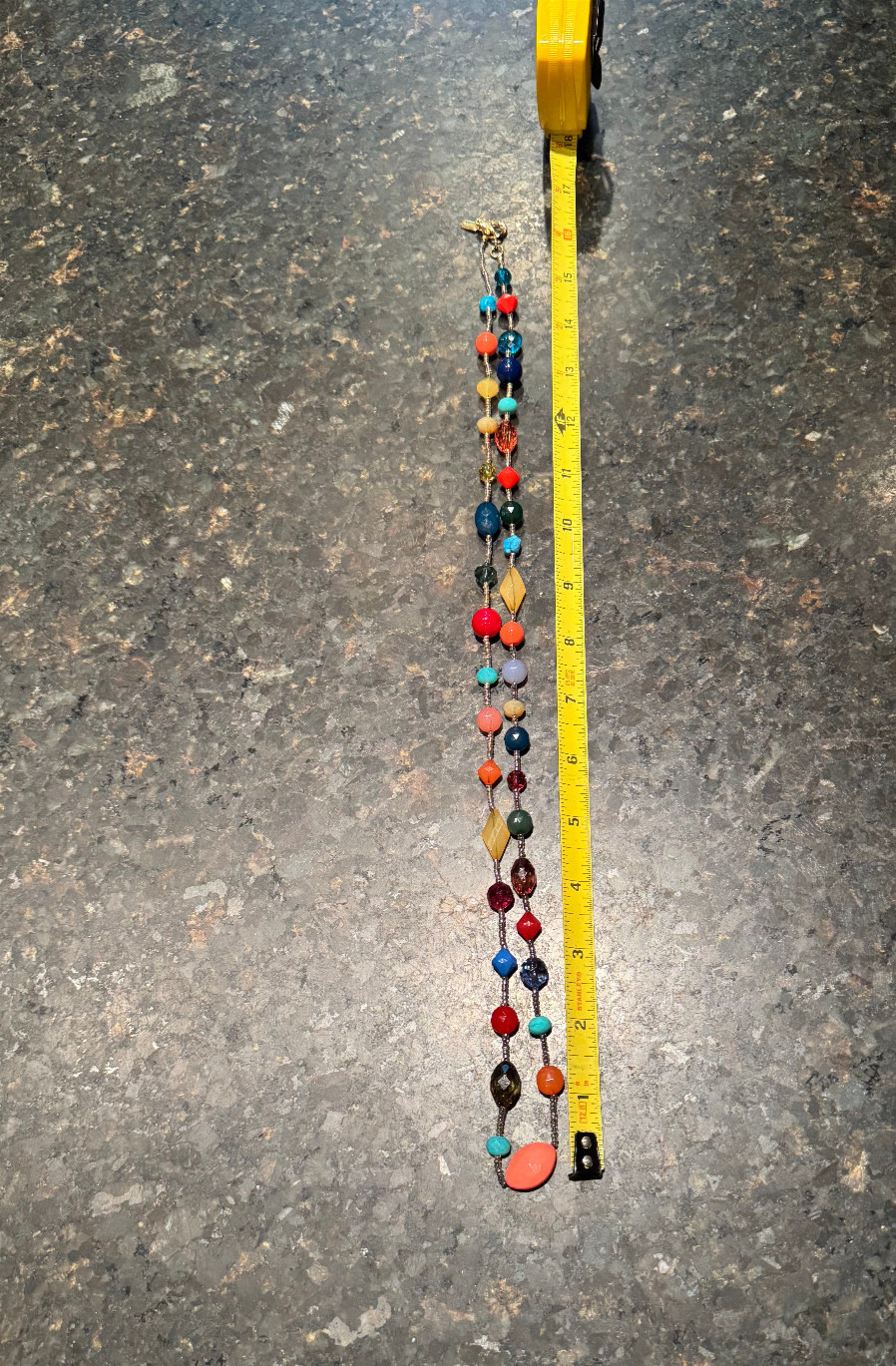 3 Long Necklaces Lot Colorful Glass/Stones/Plastic Beads Various 15-19” Long