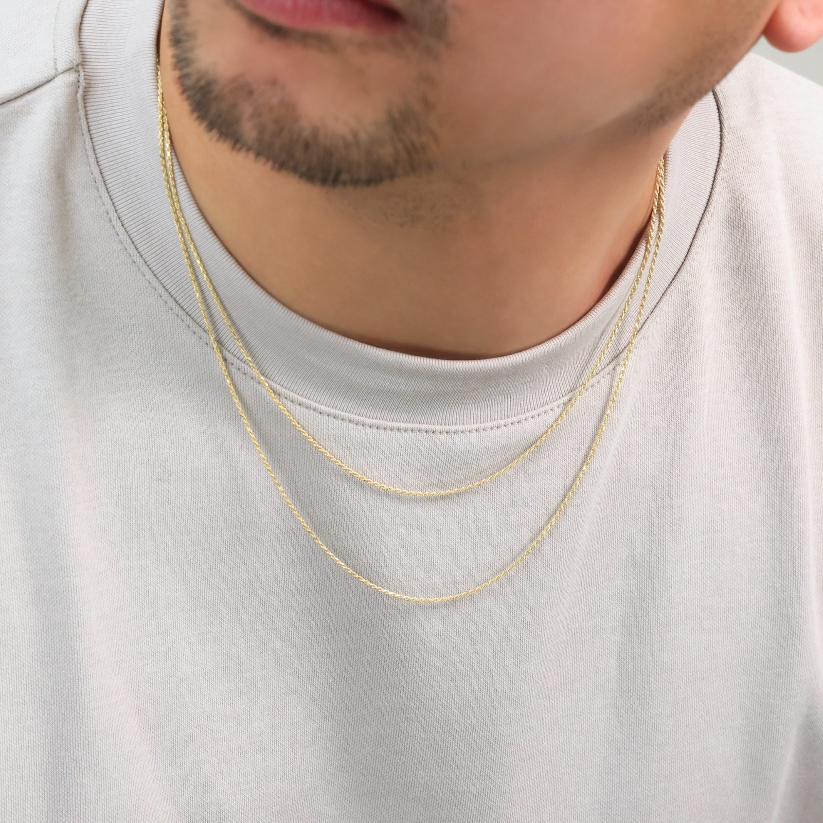 10K Yellow Gold 1mm-10mm Diamond Cut Solid Rope Chain Pendant Necklace 16″- 30″